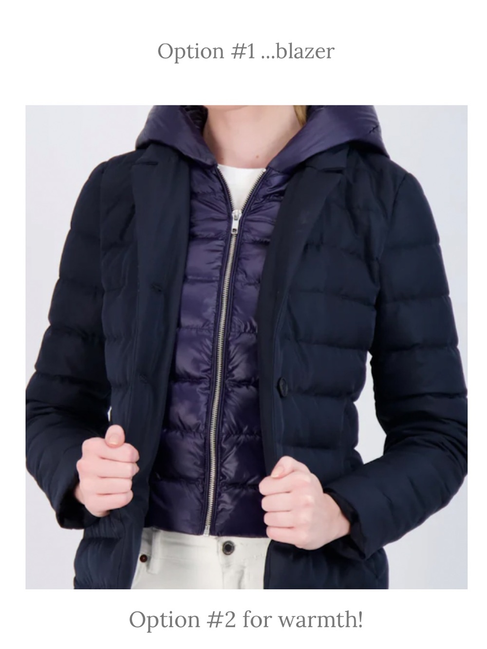 Black cotes of London 2 in 1 puffer jacket